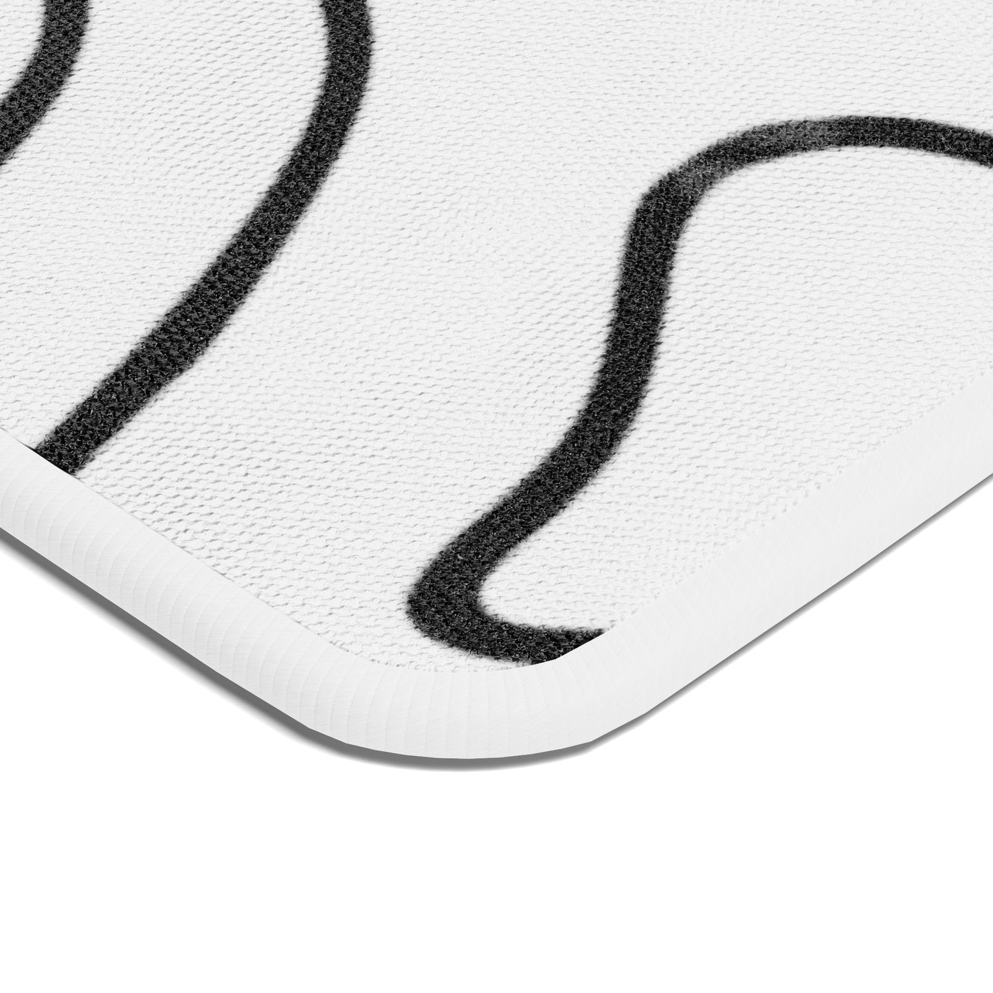 White Topographic Map Mouse Pad
