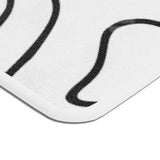 White Topographic Map Mouse Pad